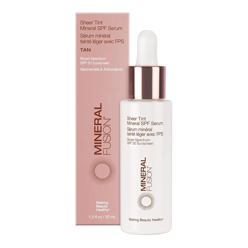Classic Mineral Fusion Face Serum Sheer Tint Mineral SPF 50 Serum Tan Sunscreen 1Oz 30ml Authentic