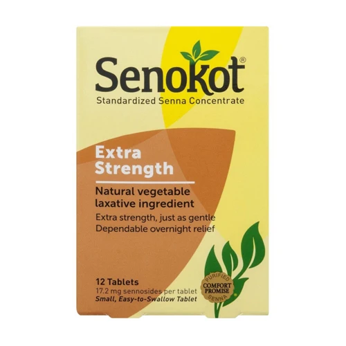 Premium Senokot Extra Strength Natural Vegetable Laxative 12 Ea Long-Lasting