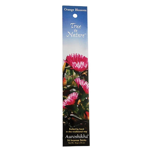Casual Auroshikha True to Nature Incense Sticks Orange Blossom Brightening and Uplifting Citrus Fragrance 0.35Oz 10g Reusable