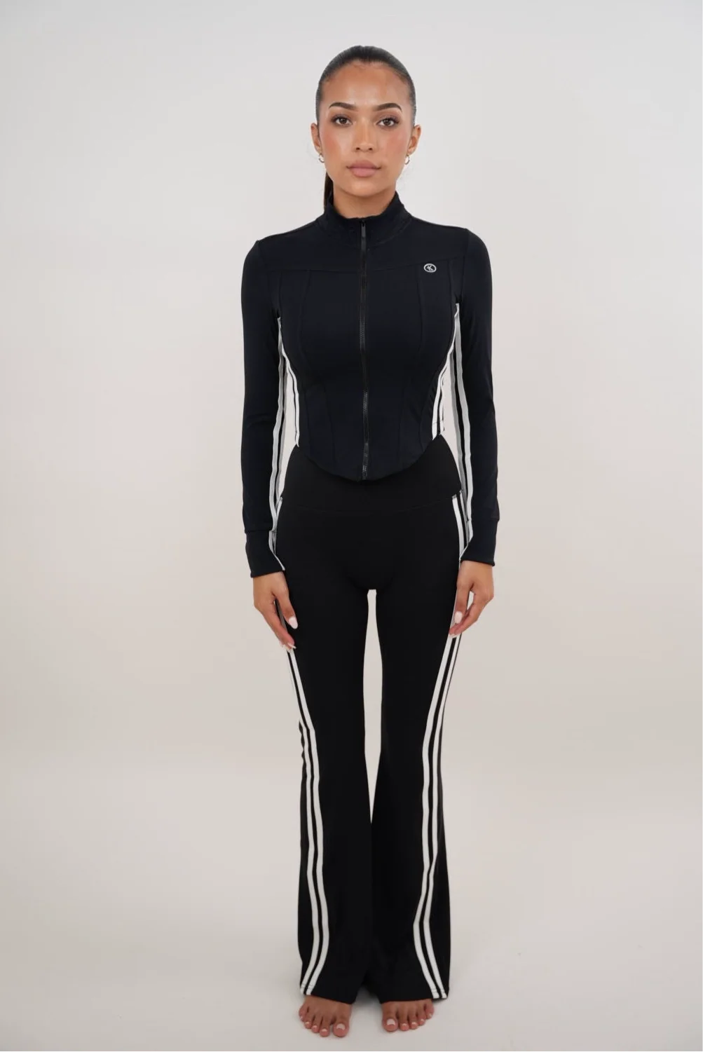 Dependable I Am Motivated Black Flare Pant Breathable
