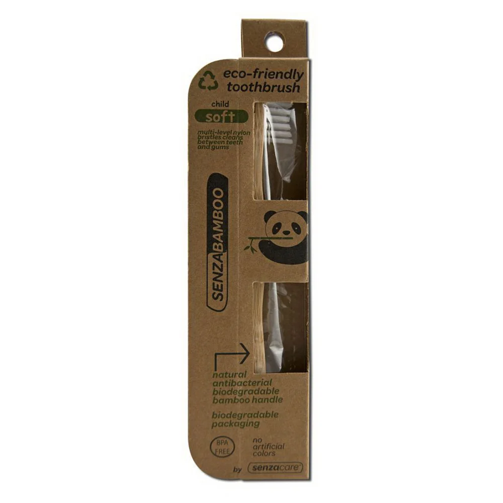 Original Design Senzacare Eco Friendly Bamboo Toothbrush Child Soft 1Ea Stylish