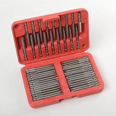 Elegant 50 Piece Extra Long Security Tork Bit Torx Driver Tool Set Tamper Proof Spanner High-Grade