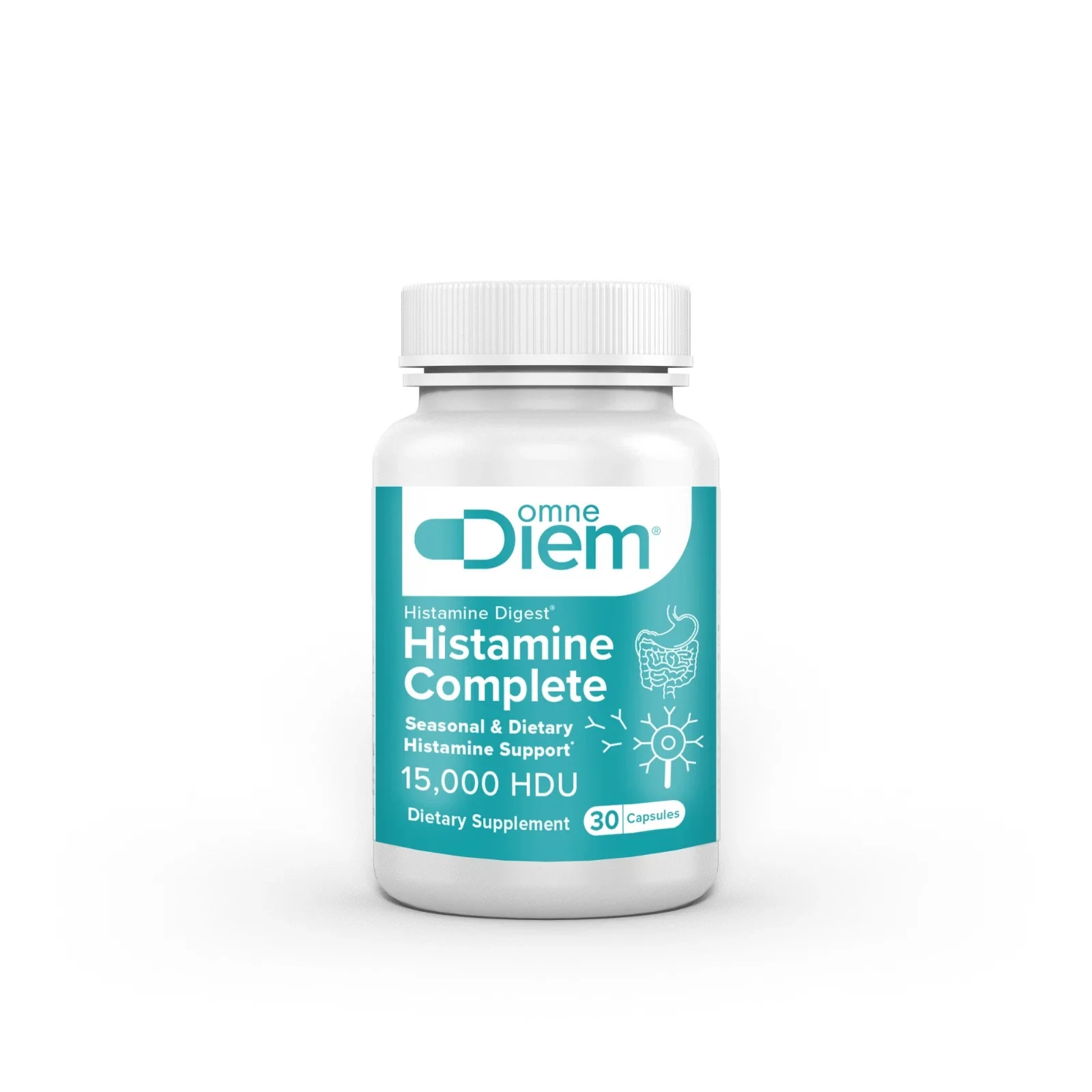 Environmentally Friendly OmneDiem Histamine Digest Seasonal and Dietary Histamine Support 15000 HDU Capsules 30Ea Consistent
