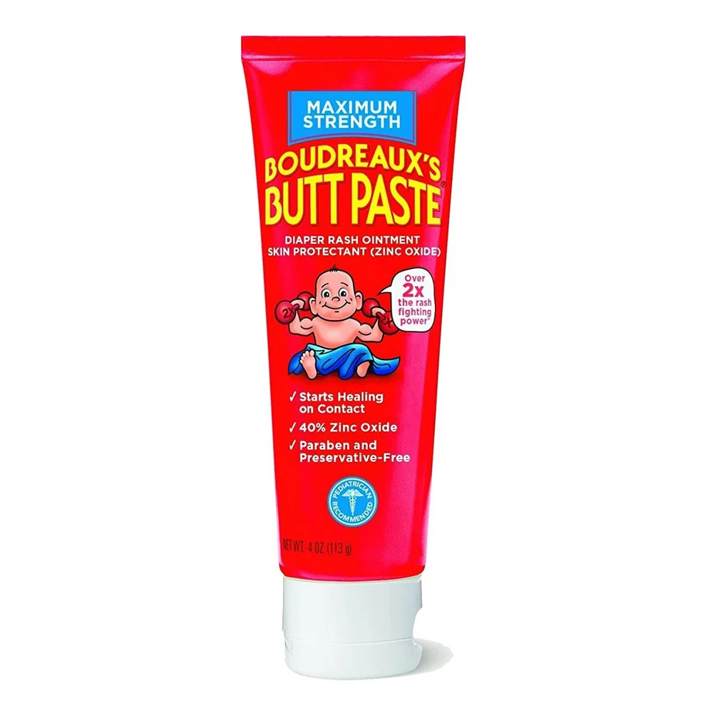 Luxury Boudreauxs Maximum Strength Butt Paste Diaper Rash Ointment - 4 Oz Advanced
