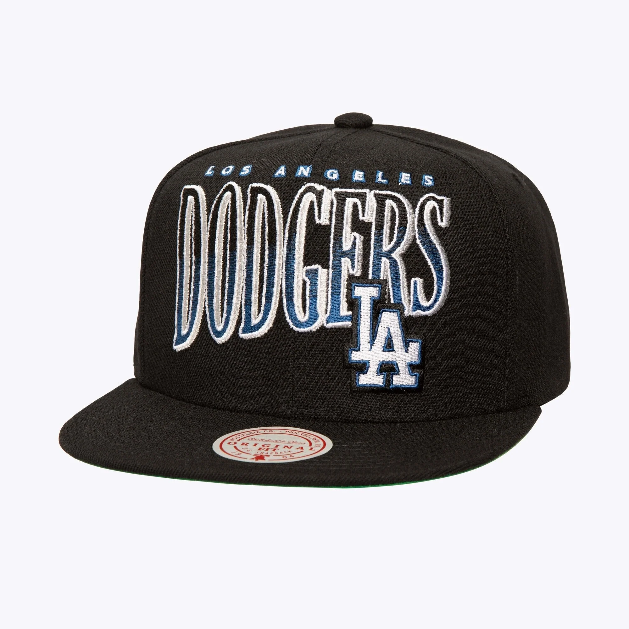 Sustainable Mitchell Ness Men's MLB Line Work Snapback Dodgers Snapback Caps First-Class