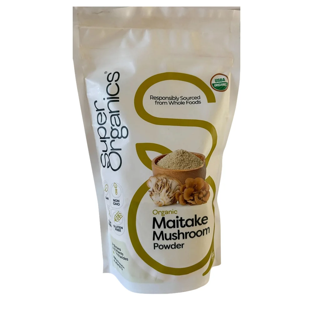 Soft Super Organics Maitake Mushroom Powder Superfood Support Healthy Blood Sugar Levels 6Oz Effective