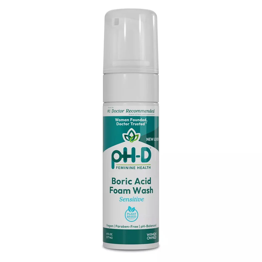 Authentic pH-D Feminine Health Boric Acid Sensitive Foam Wash Vegan Paraben 6Oz 177ml Stylish