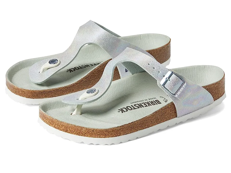 Natural Birkenstock Unisex Gizeh Microfiber Iridescent Matcha Premium