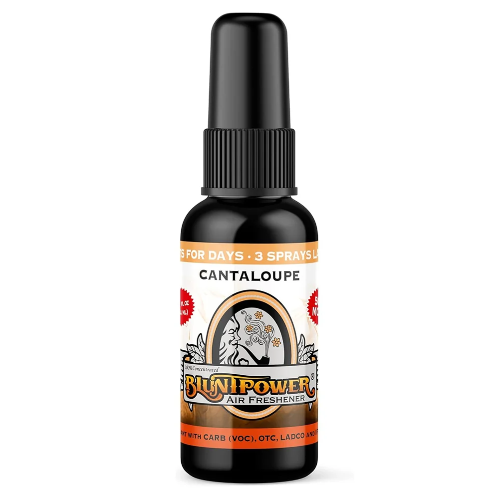 Safe BluntPower Air Freshener Room and Car Spray Refreshing Long-Lasting Cantaloupe 1.5Oz 44.4ml Pure