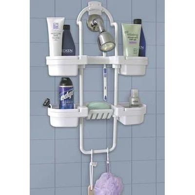 Stylish Hang On Up Bath Shower Rack Organizer Caddy Storage Shelf Soap Shampoo Holder Flexible