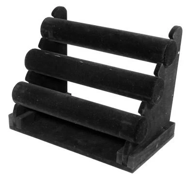Artisan Triple Bar Black Velvet Bracelet Display Rack Excellent