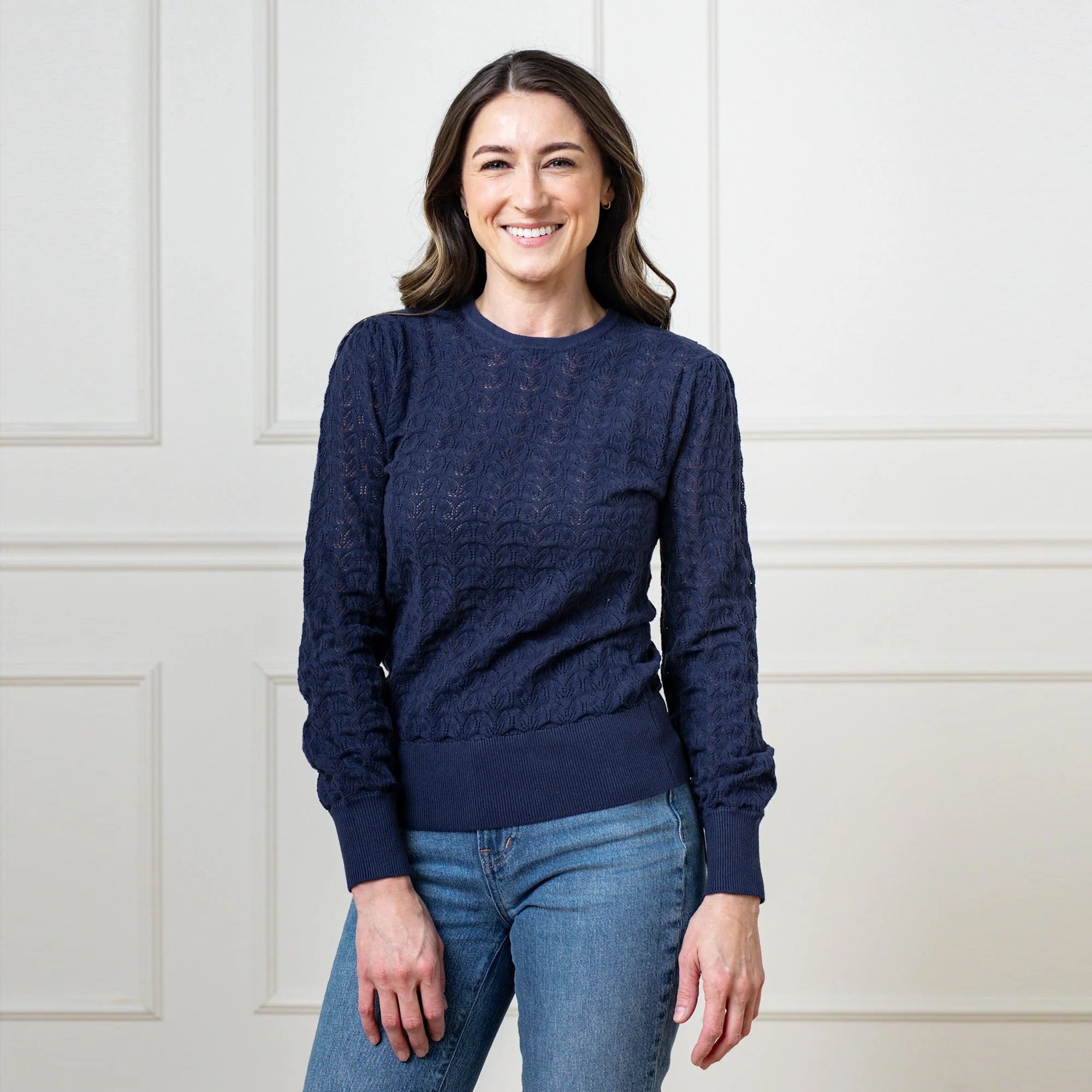 User-Friendly Organic Pointelle Sweater Top-Quality