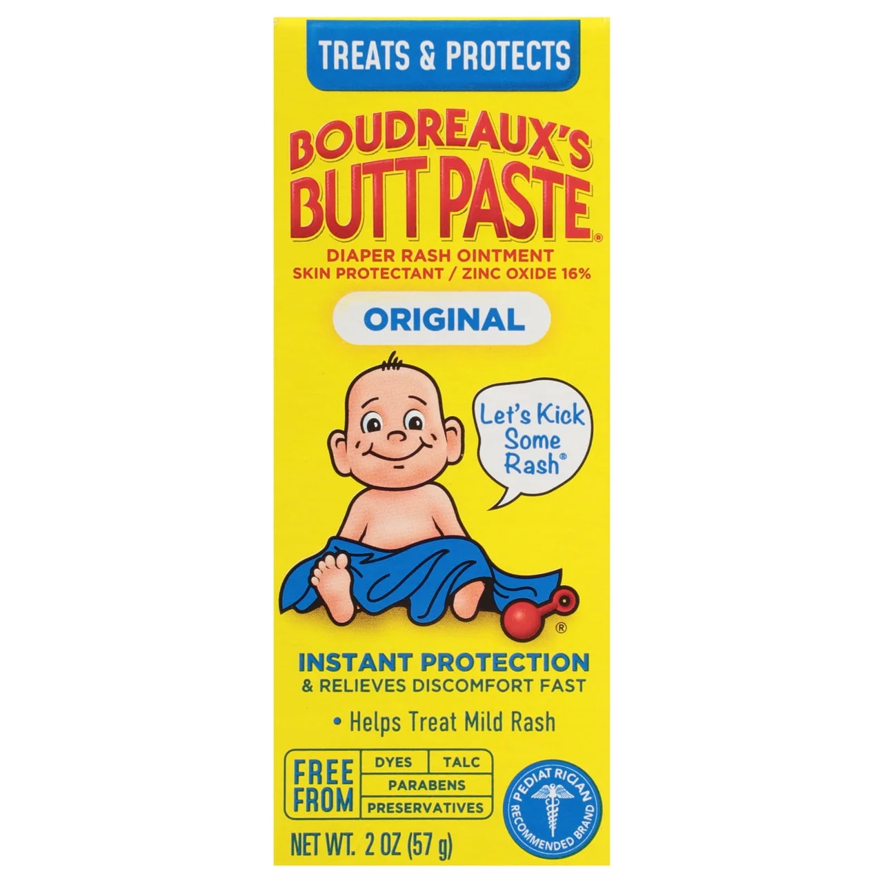 High-Grade Boudreauxs Butt Paste Diaper Rash Ointment Skin Protectant Zinc Oxide 2 Oz Breathable