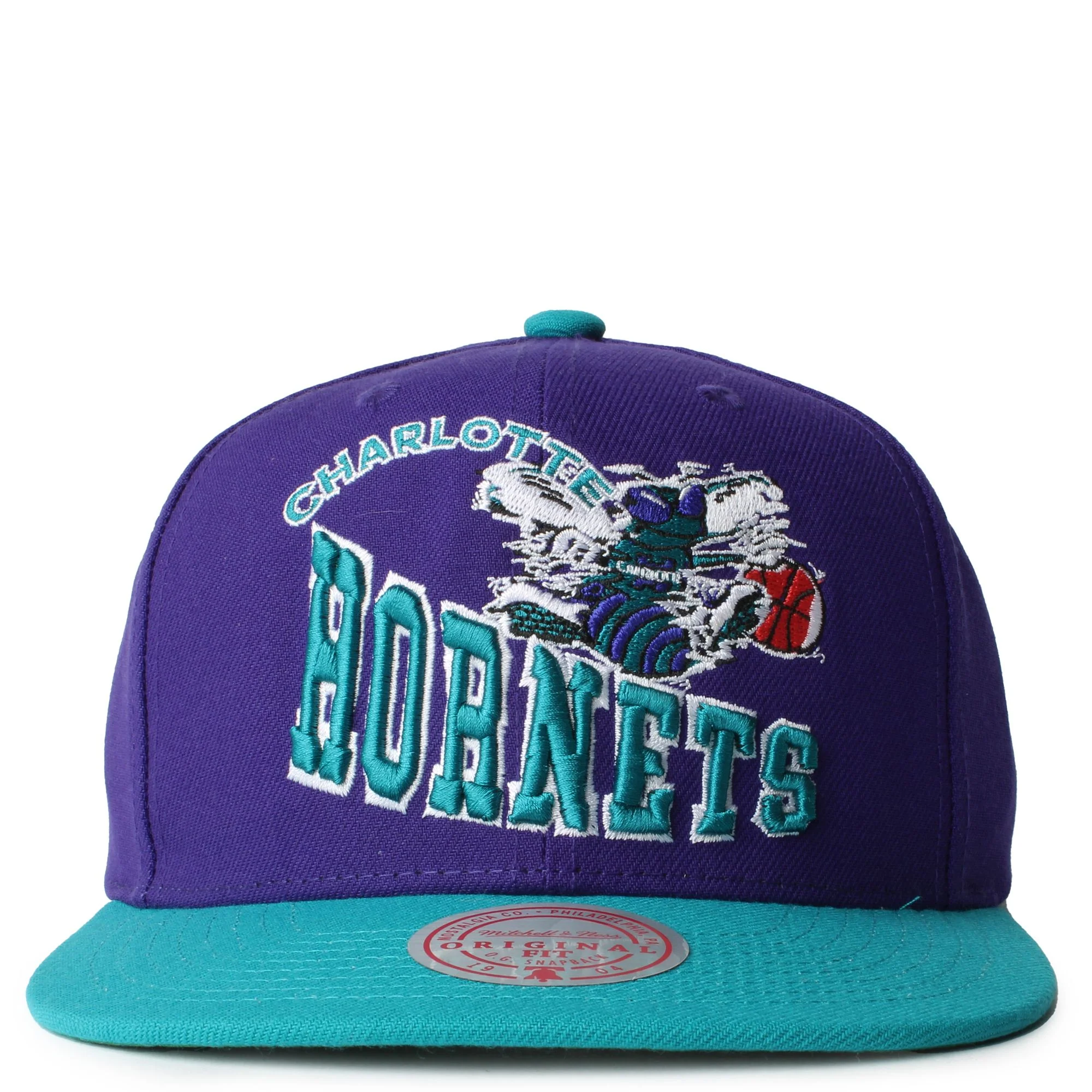Exceptional Mitchell Ness Men's NBA Crooked Path Snapback Hwc Hornets Snapback Caps Superior