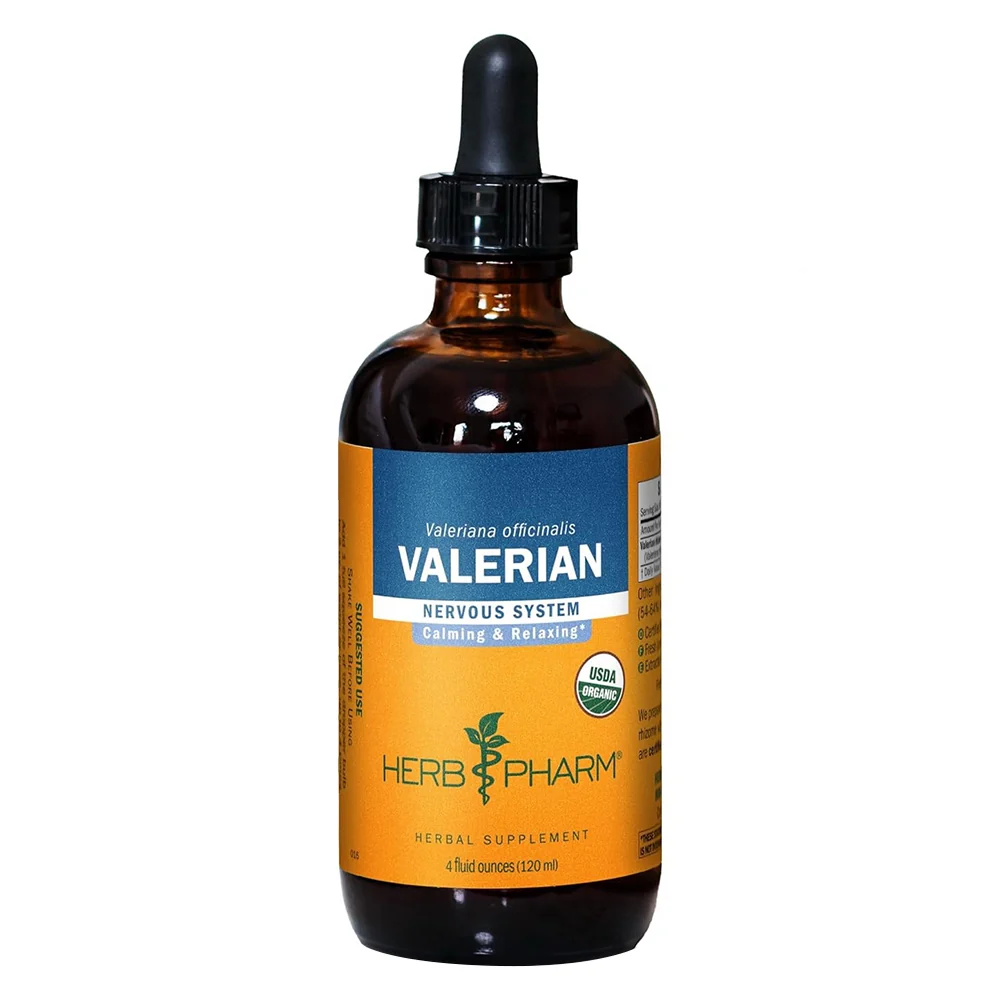 Specialty Herb Pharm Organic Valerian Root Liquid Extract for Nervous System Calming and Relaxing Herbal Supplement 4Oz 120ml Lightweight
