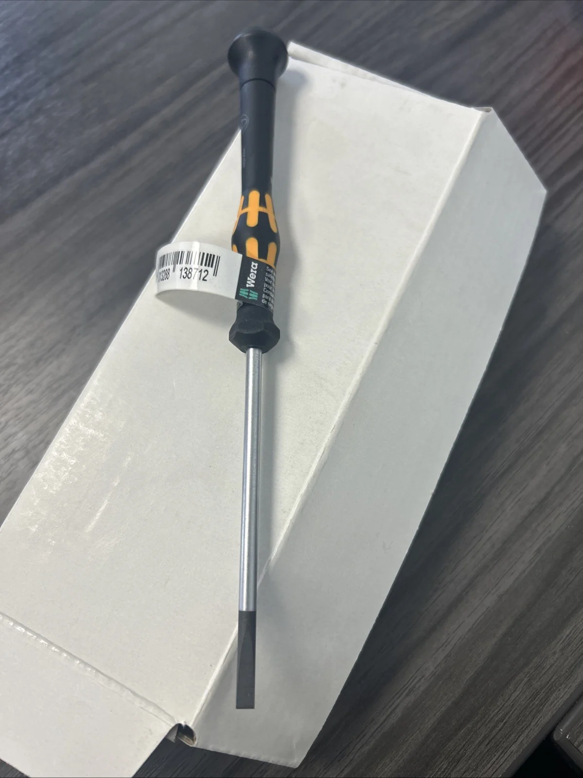 Refined WERA 030107 Screwdriver Slotted Precision 80 mm Blade 4 mm Tip 05030107002 Secure