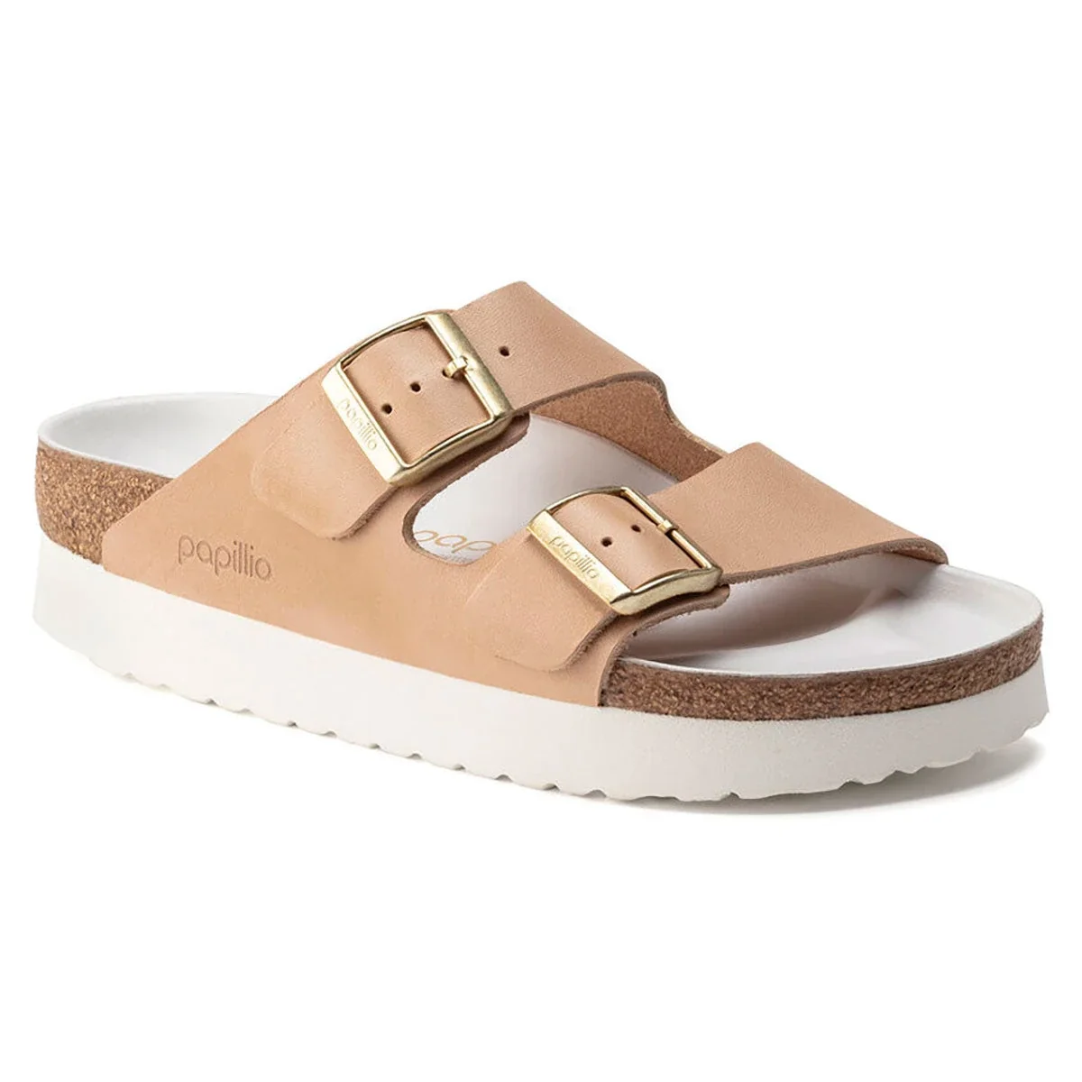 Reusable Birkenstock Women's Arizona Platform Leather Nude Sandals Superior