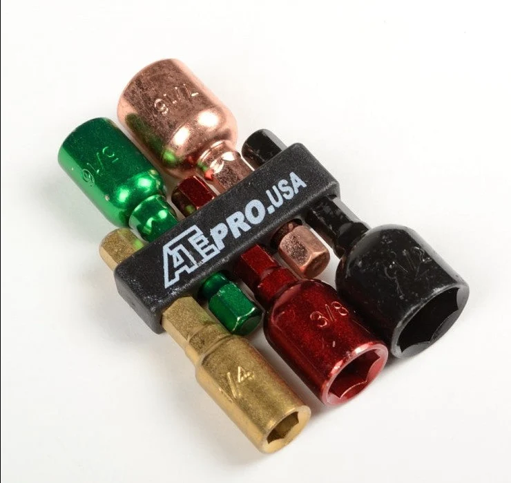 Exclusive 5 PC Magnetic Nut Driver Setter Nutdriver Drill Bit Multicolor SAE Sophisticated
