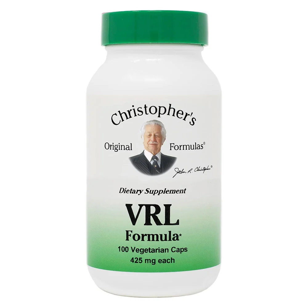 Proven Dr Christophers VRL Formula 425mg Blend of Herbs Support Immune System Veg Capsules 100Ea Clean