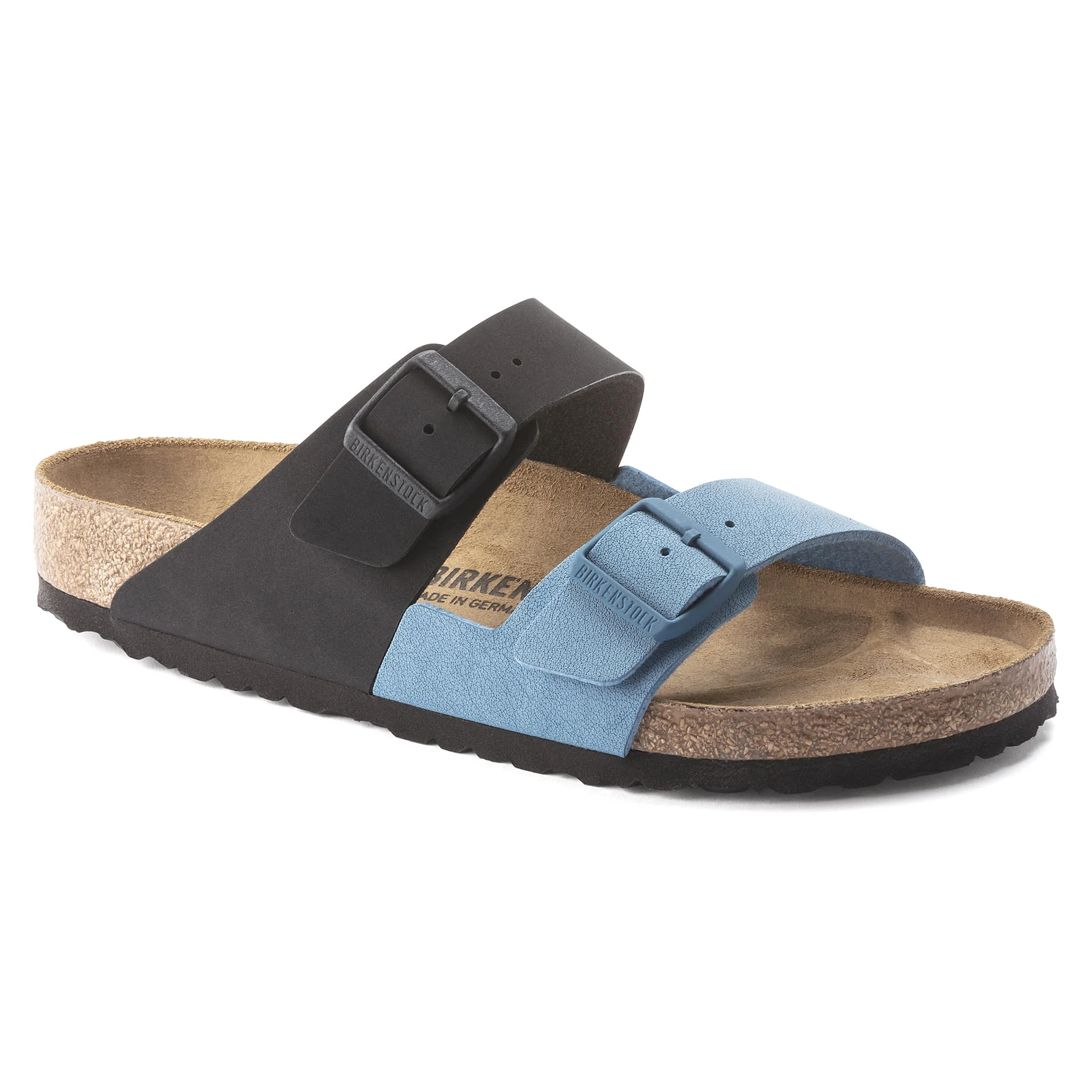 Authentic Birkenstock Arizona Split Birko-Flor Birkibuc Sapphire Safe