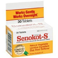 Easy-to-Use Senokot-S Natural Vegetable Laxative Ingredient Tablets Plus Stool Softener - 30 Ea Long-Lasting