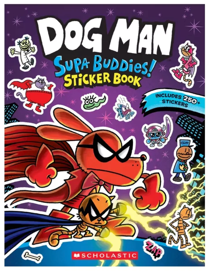Fine Dog Man Supa Buddies Sticker Book Casual