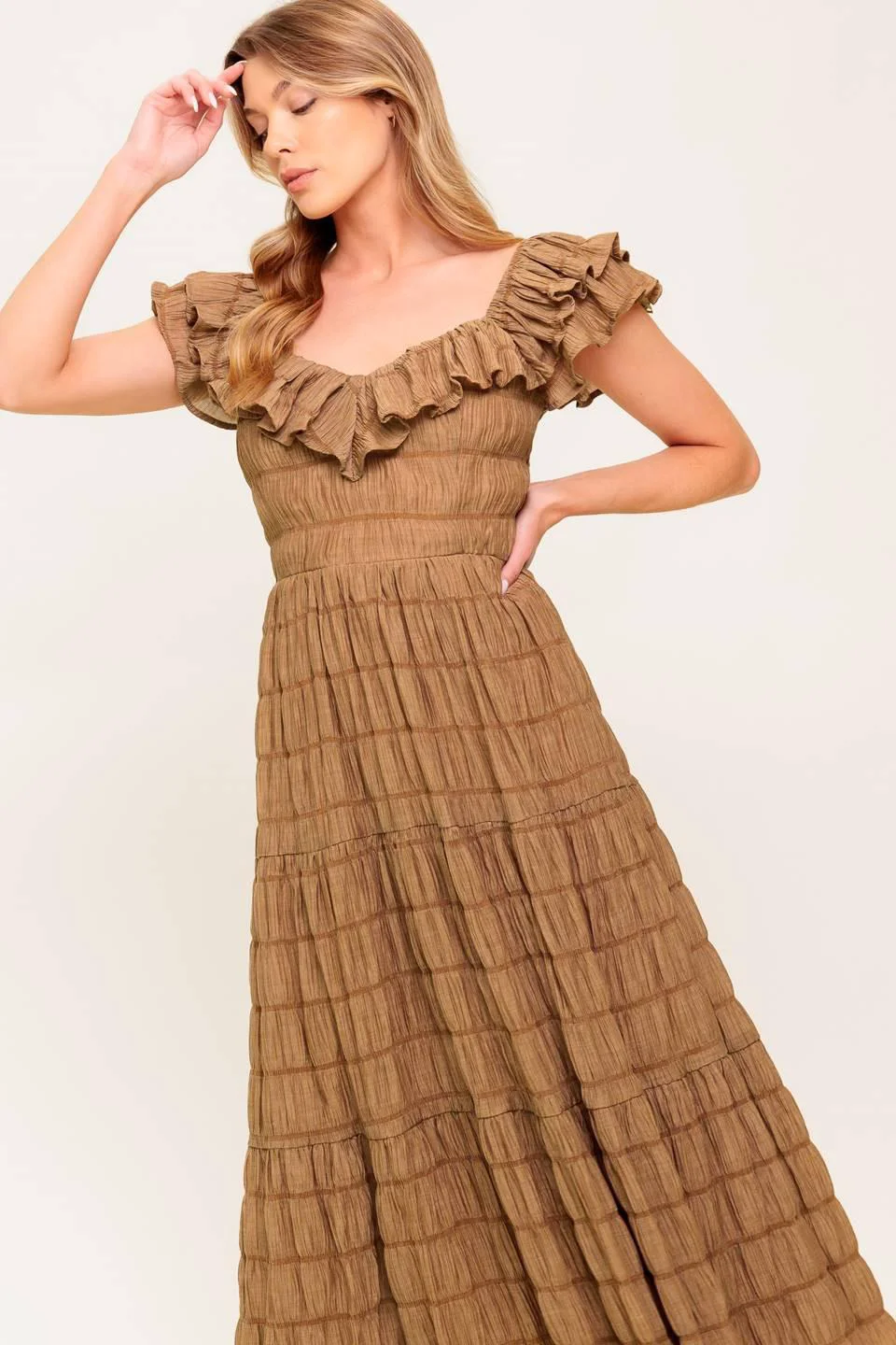 Superior Natural Balance Woven Midi Dress Classic