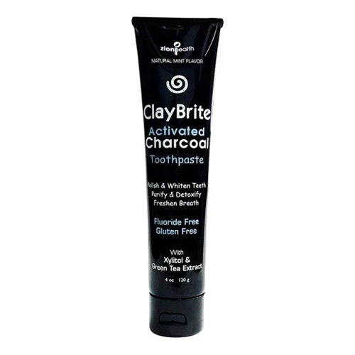 Responsible Zion Health ClayBrite Activated Charcoal Fluoride-Toothpaste 4 Oz Refined