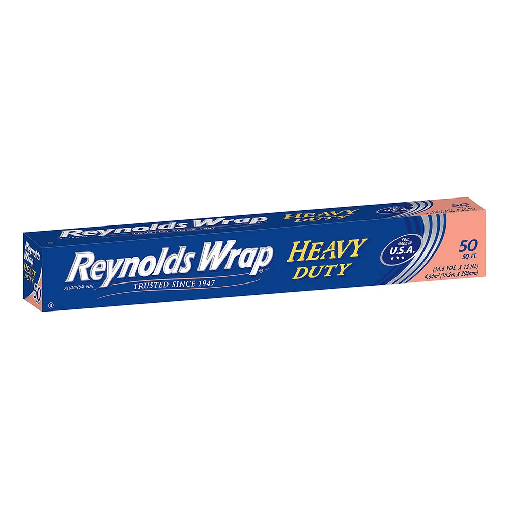 Solid Reynolds Wrap Heavy Duty Aluminum Foil Thick and Durable 50 Sq Ft 1 Ea Top-Quality