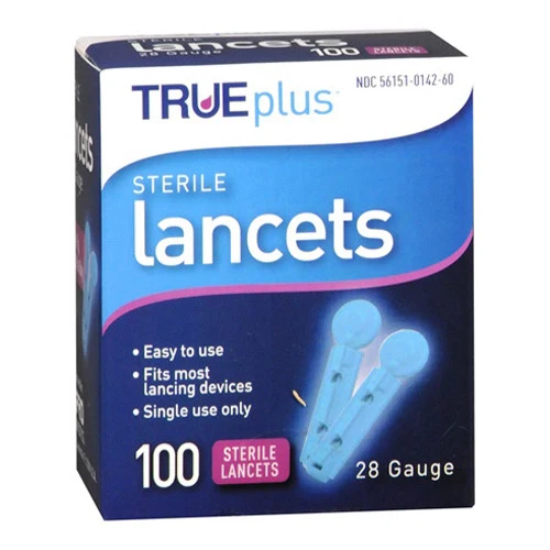 World-Class Leader True Plus Sterile 28 Gauge Lancets 100 Ea Sustainable