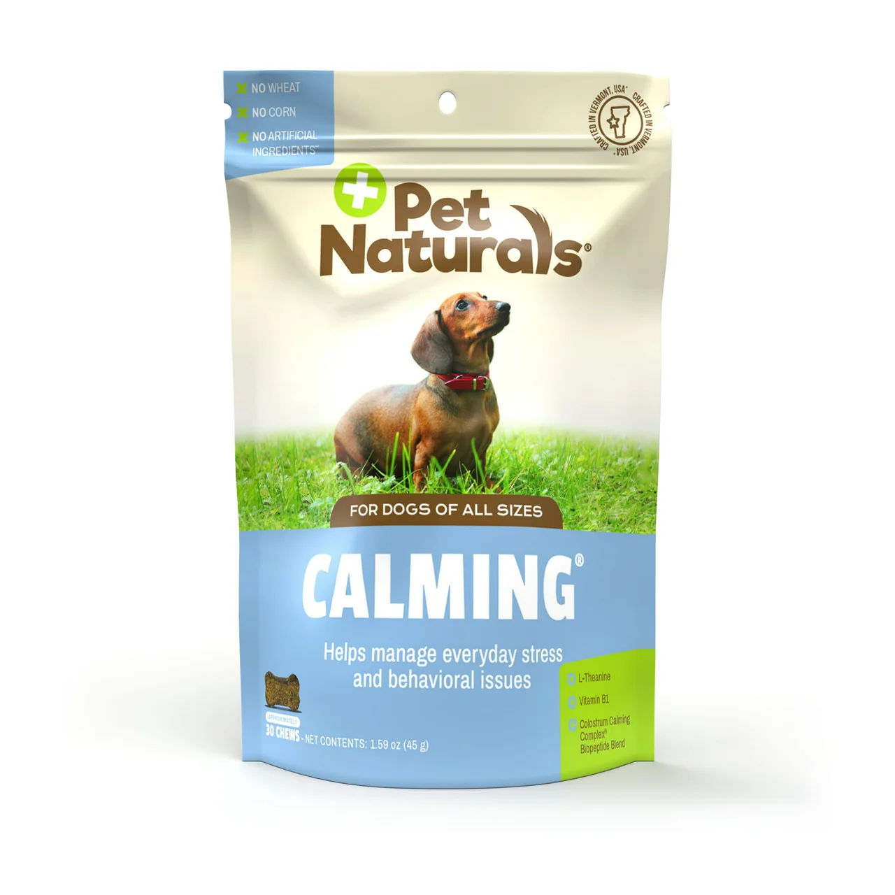 Reliable Pet Naturals of Vermont Calming Treats Chews For Dogs of All Sizes 30 Ea Premium