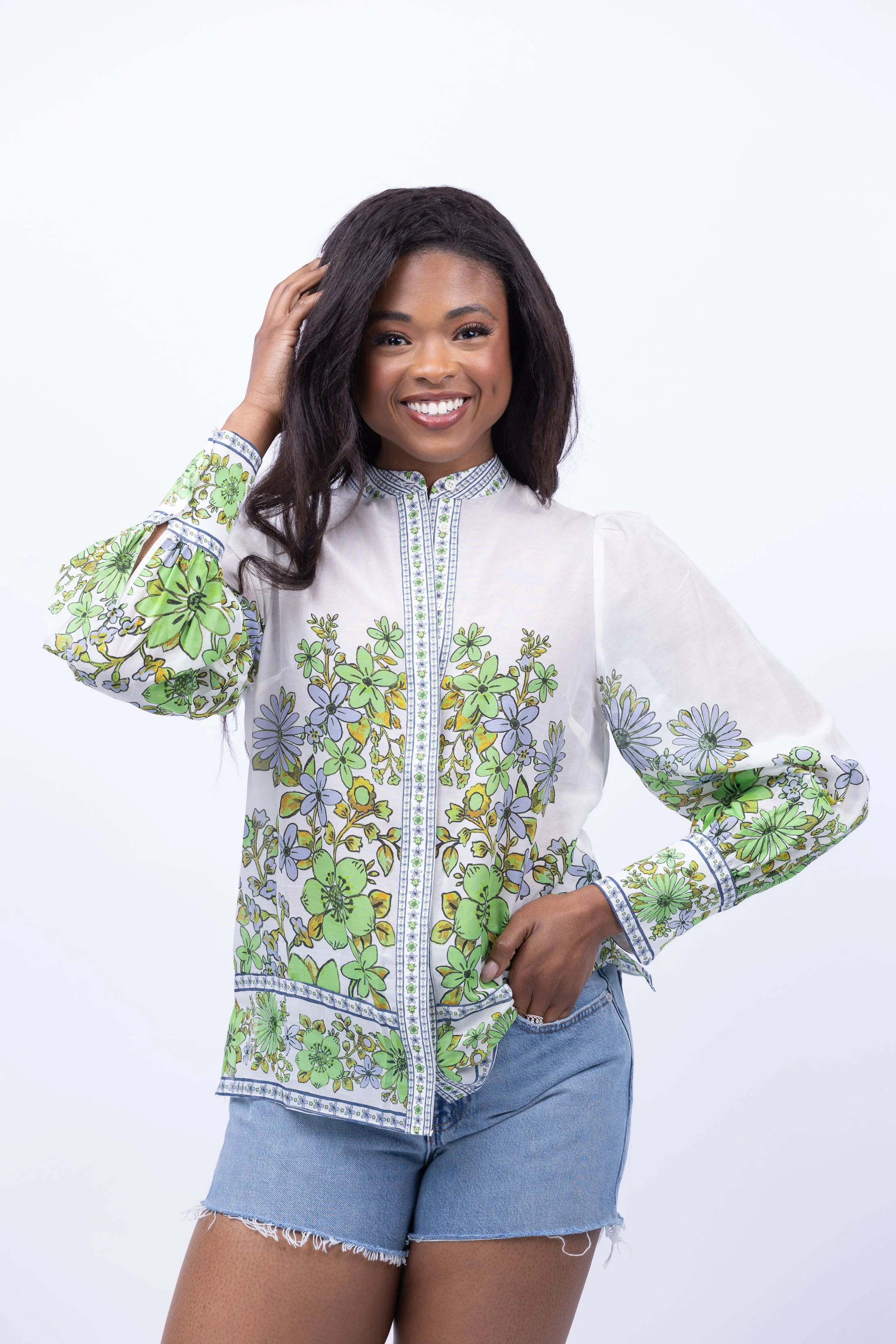 Superior Caballero Collection Riley Top in Secret Garden Smooth
