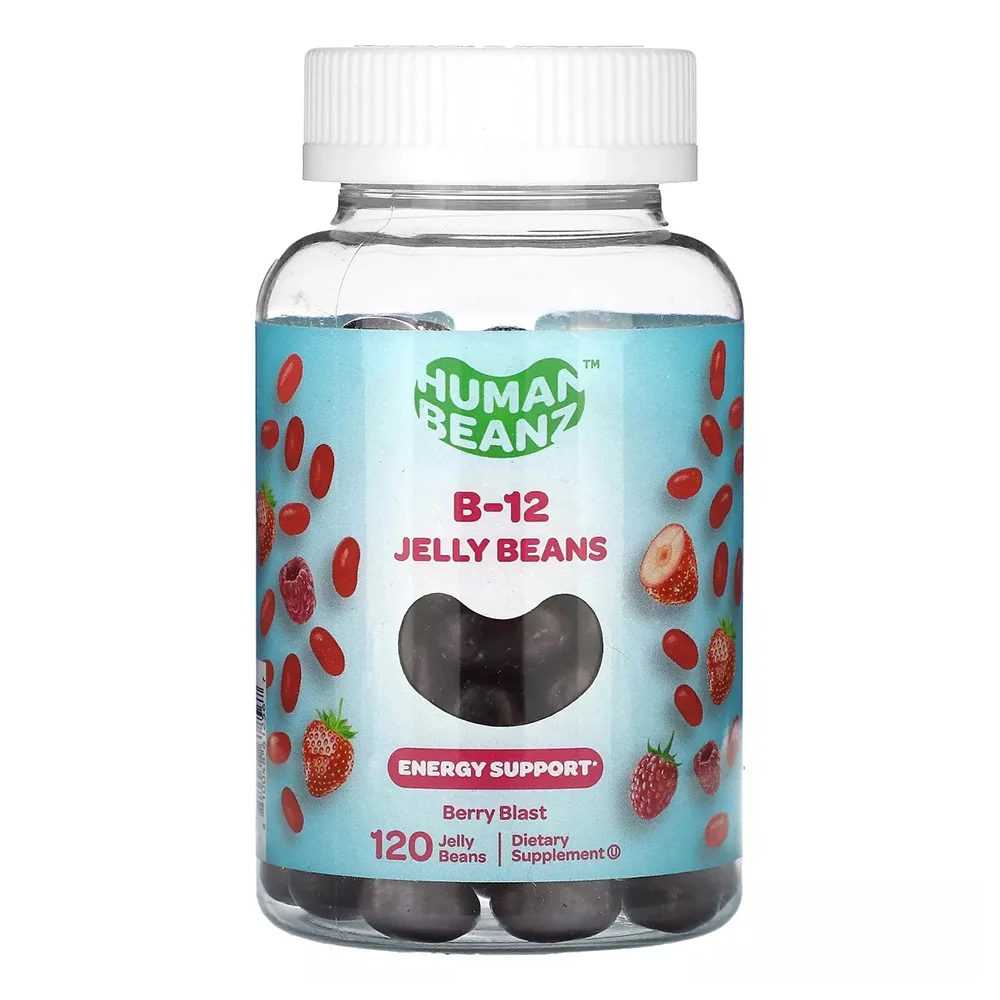 Outstanding Human Beanz B12 Jelly Beans Berry Blast Essential Vitamin Support 120Ea High-Quality