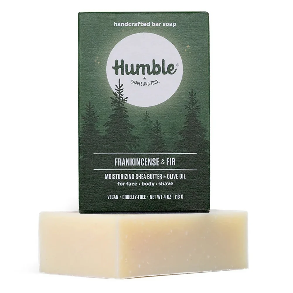 Refined Humble Frankincense and Fir Moisturizing Shea Butter and Olive Oil Bar Soap 4Oz 113g Green