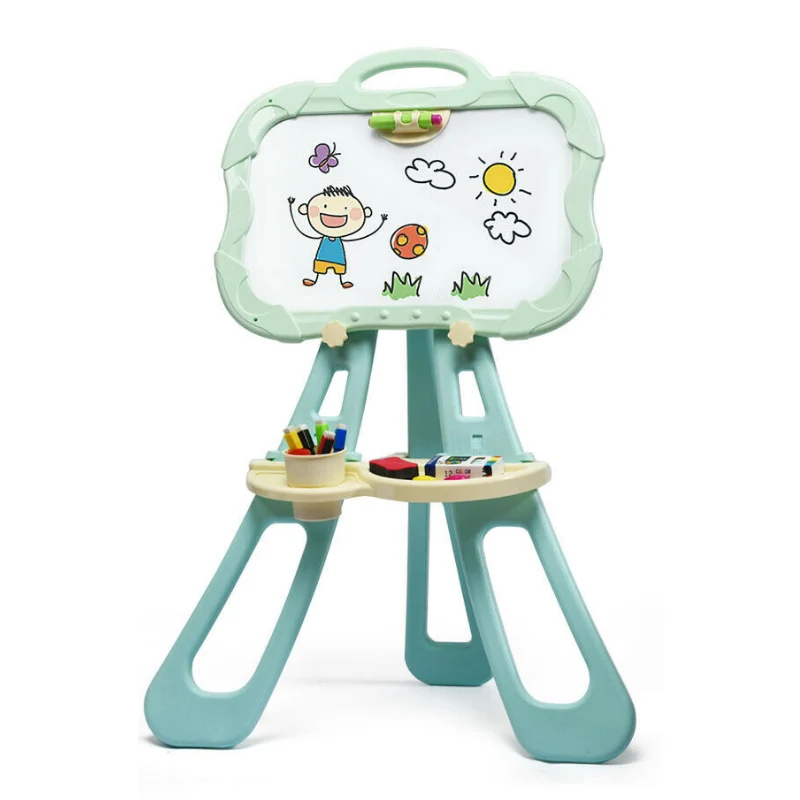 Detailed Portable Kids 4 in 1 Magnetic Chalkboard Art Easel High-Performance