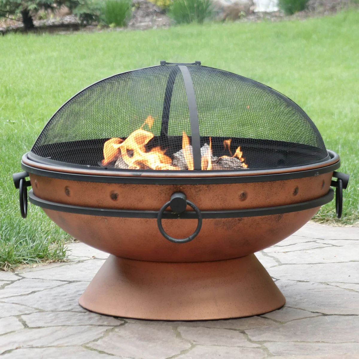 Advanced Large Compact Tabletop Fire Pit Bowl Casual