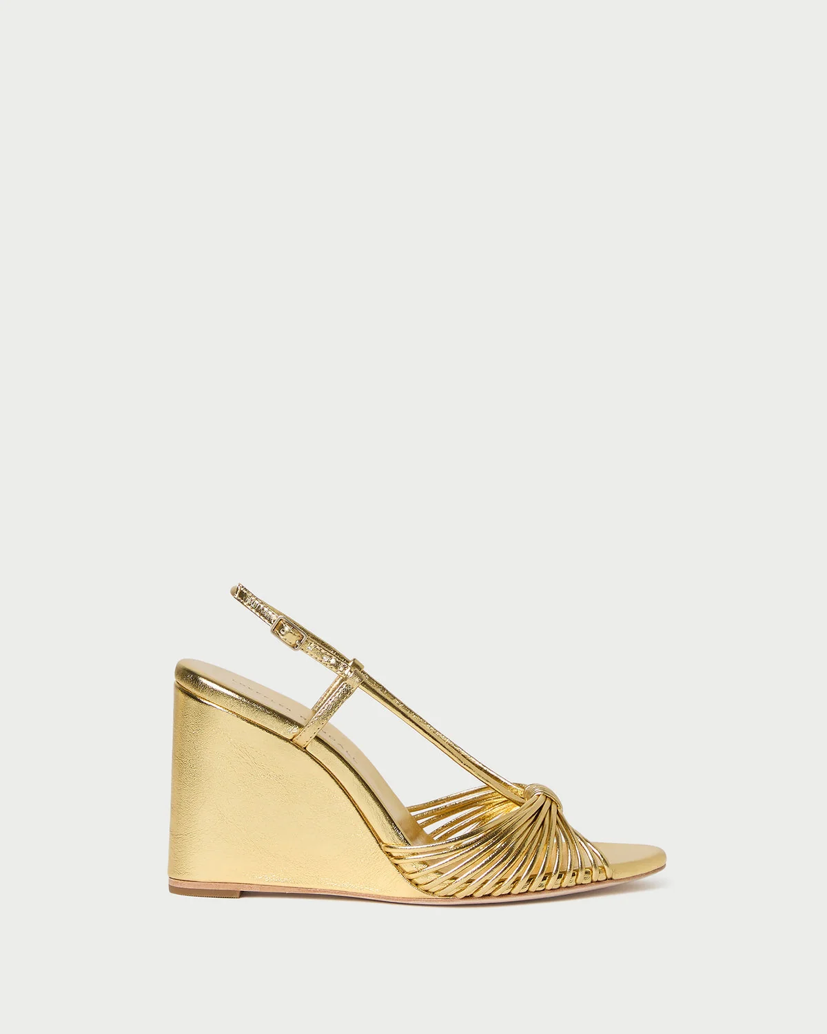 Modern Loeffler Randall Marren Strappy Slingback Wedge Heels in Gold Innovative