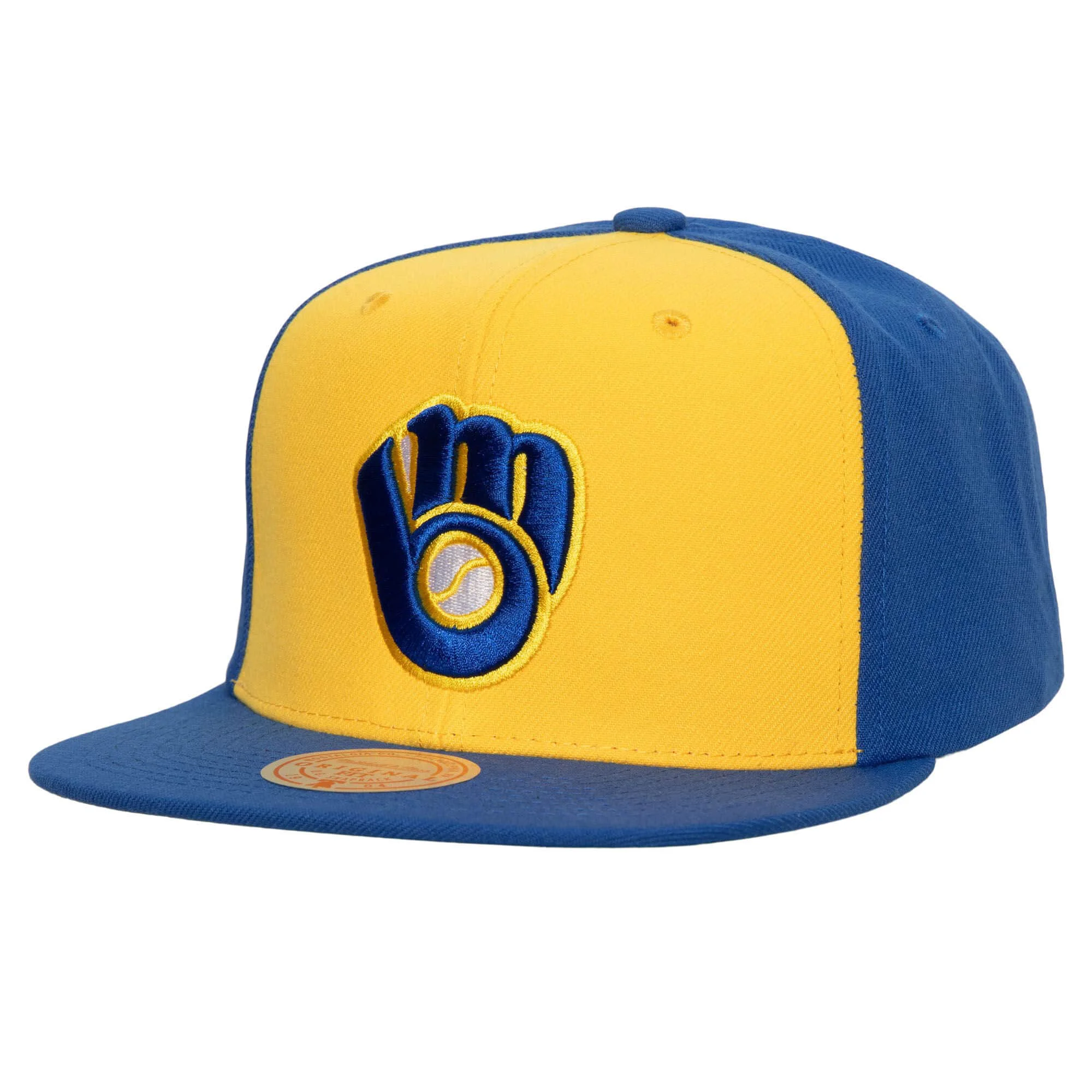 Trusted Mitchell Ness Men's MLB Evergreen Snapback Coop Brewers Snapback Caps Detailed
