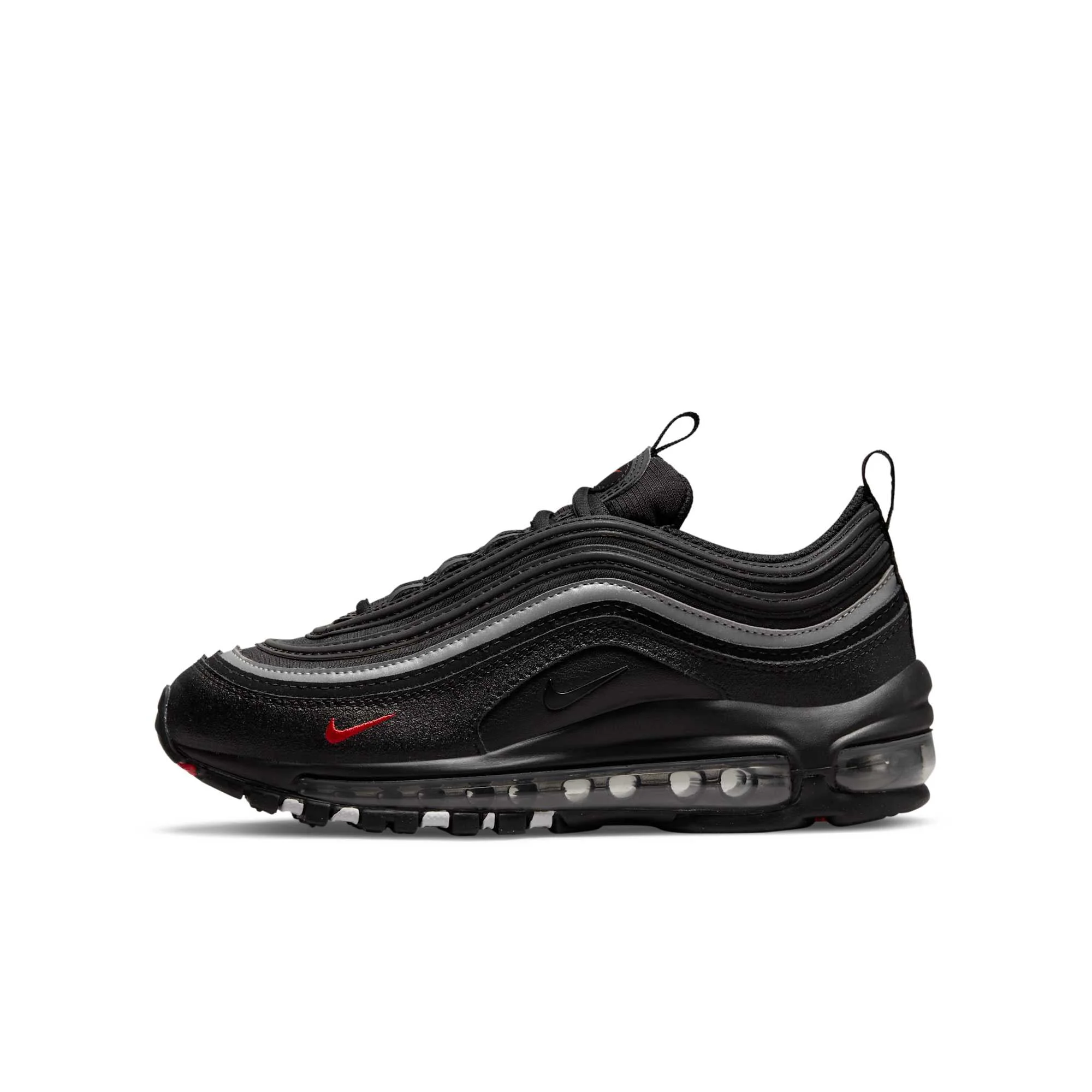 Superior Nike Grade School Air Max 97 'Black Silver Red' Sneakers Specialty