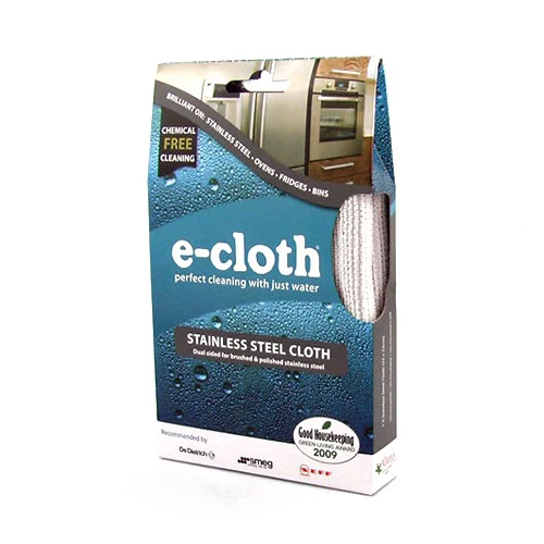 Next-Generation E-Cloth Stainless Steel Microfiber Cleaning Cloths - 2 Ea