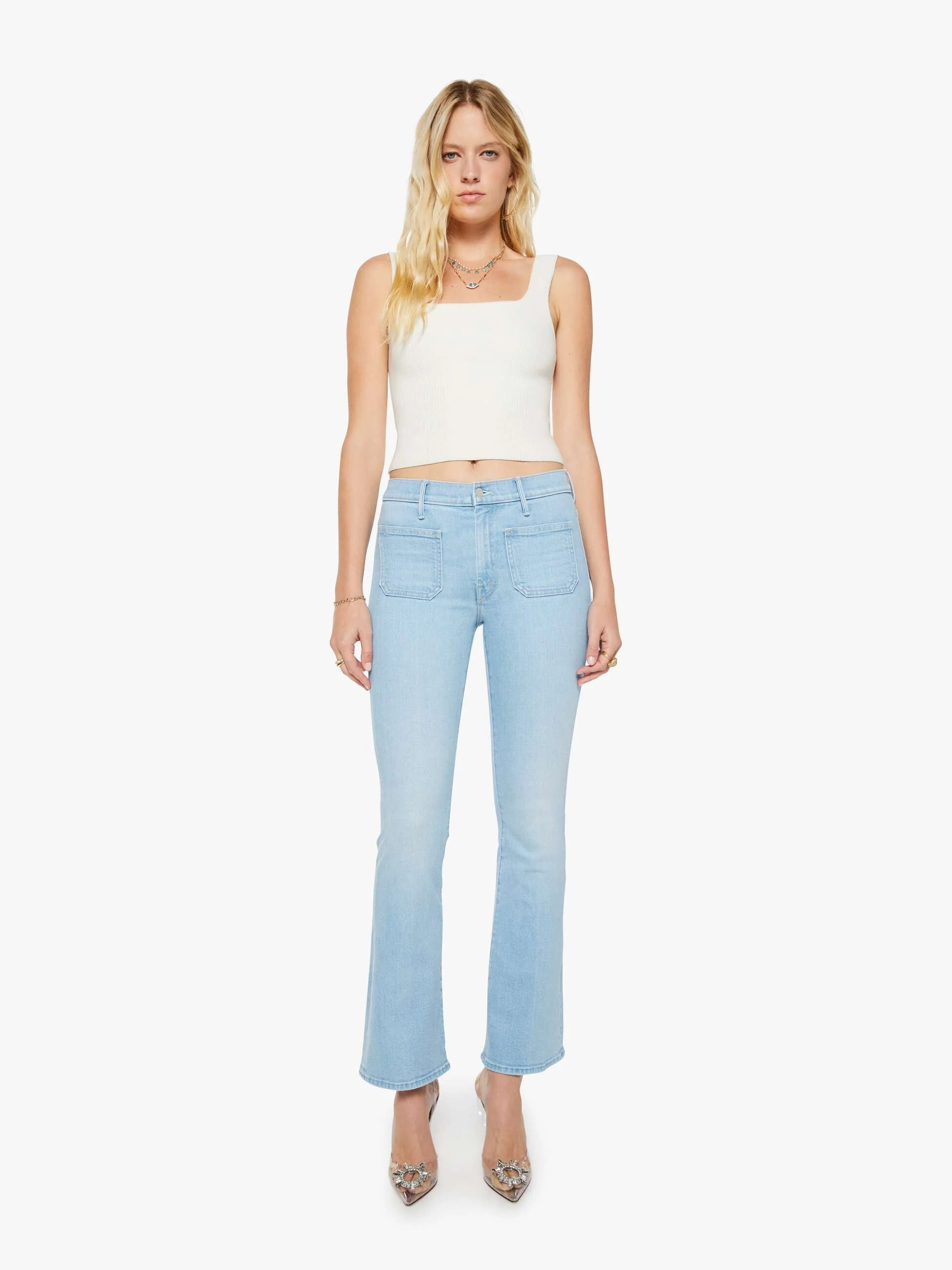 Superior MOTHER Denim The Patch Pocket Weekender Jeans in Sauced By Six Smart