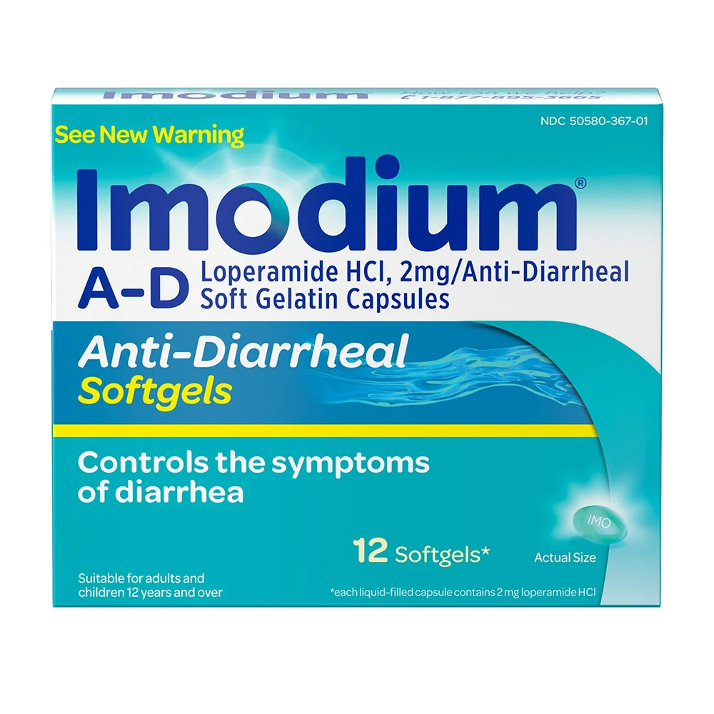 Eco-Friendly Imodium A-D Anti-Diarrheal Loperamide Hydrochloride Softgels 12 Ea Enhanced