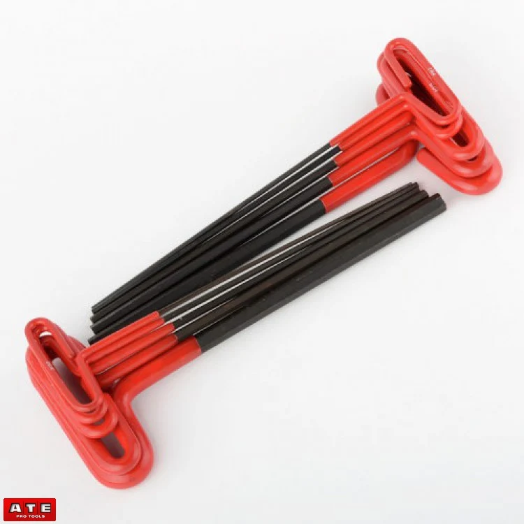 Original 10 Piece Metric Size T-Handle Long Hex Key Allen Wrench Hand Driver Tool Set Classic