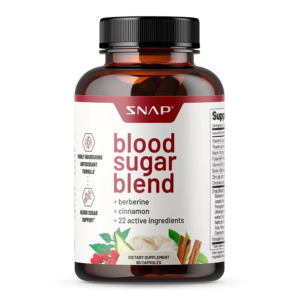 Comfortable Snap Blood Sugar Blend Capsules Support Blood Sugar 60 Ea Solid