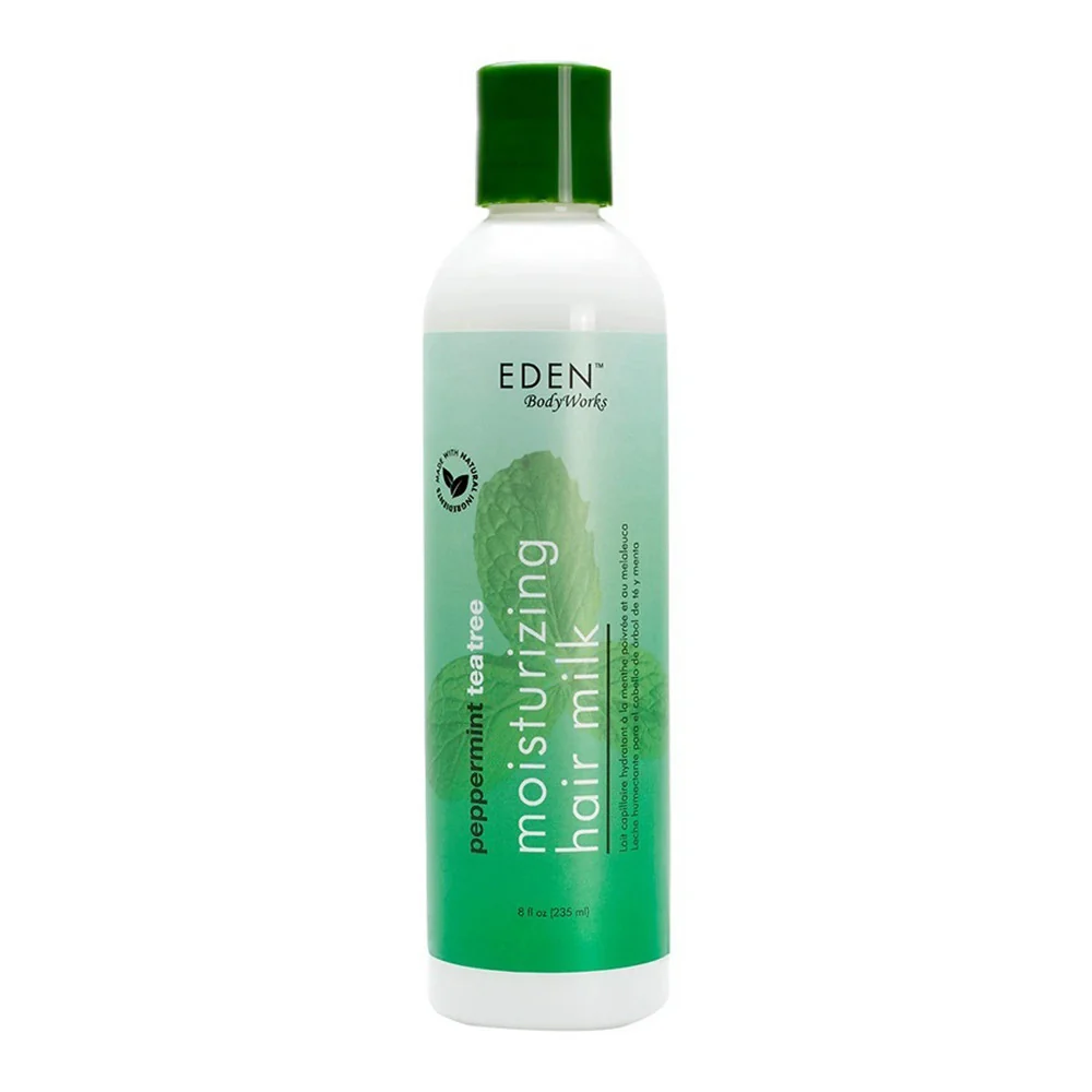 Safe Eden Body Works Peppermint Tea Tree Moisturizing Hair Milk 8 Oz Flexible