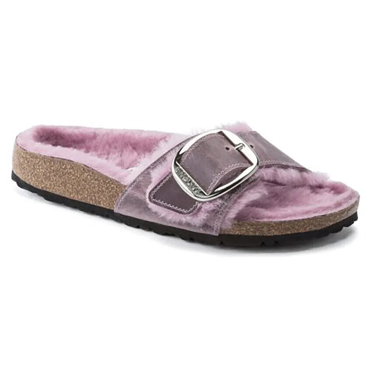 Proven Birkenstock Madrid Big Buckle Natural Leather Lavender Sandals Fast