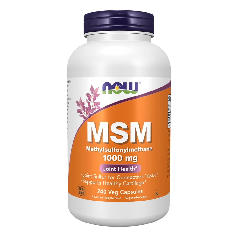 Durable Now Foods MSM 1000 mg Veg Capsules for Joint Health Support 240Ea Reusable