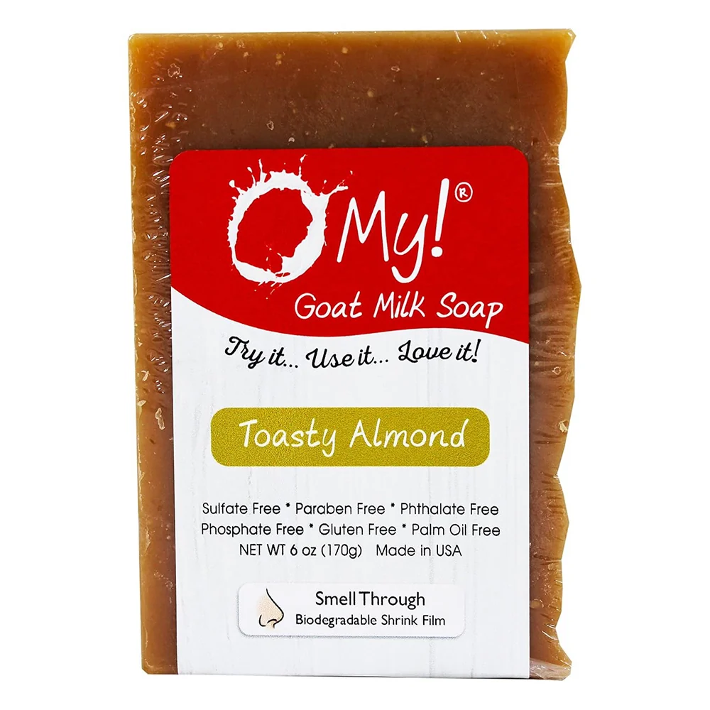 Trendy O My Hand Face and Body Goat Milk Soap Bar Toasty Almond 6Oz 170g User-Friendly