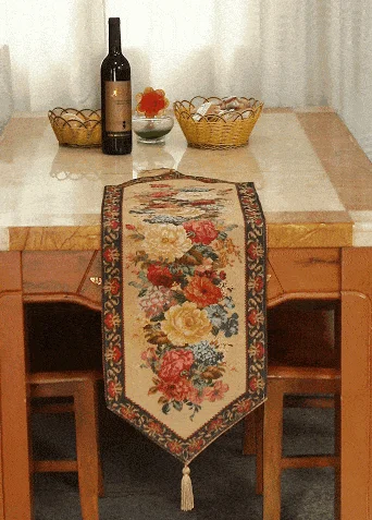 Breathable Tache Colorful Country Rustic Floral Morning Awakening Table Runner 3089B Fashionable