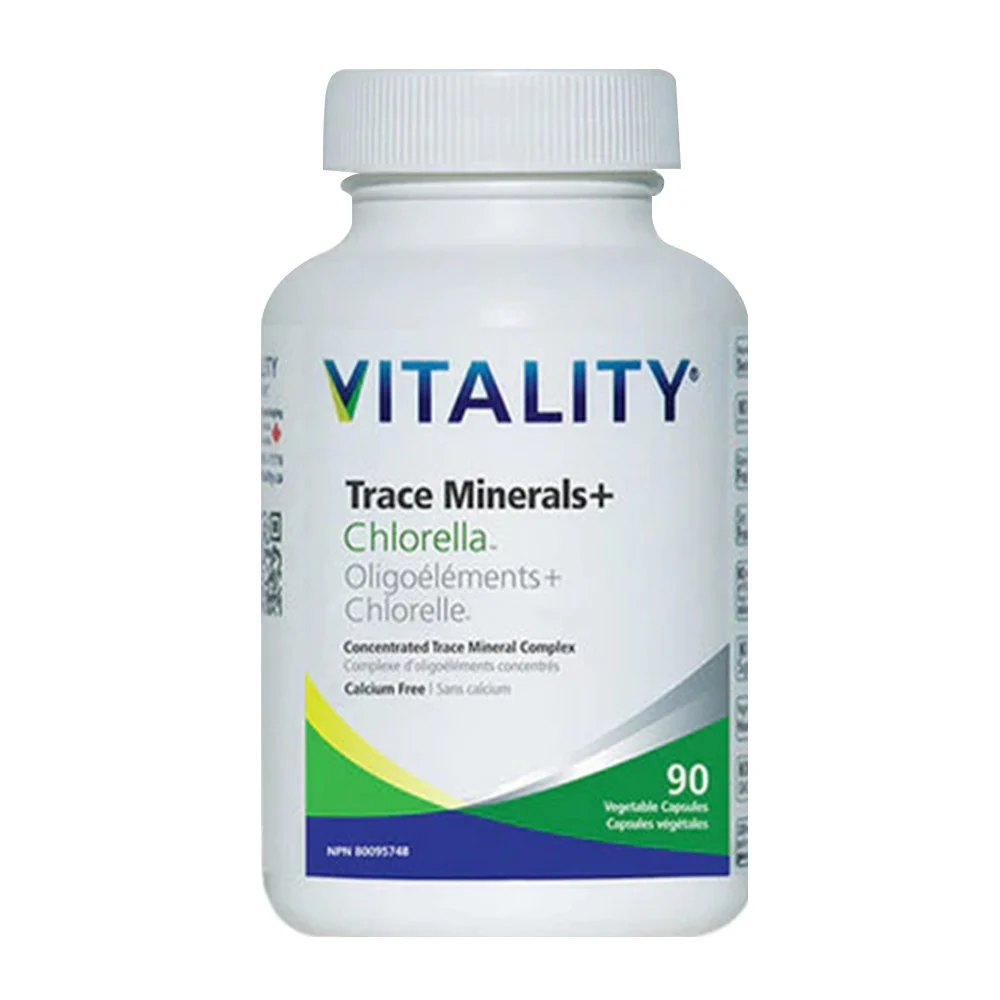 Advanced VitalityTrace Minerals Plus Chlorella Vegetable Capsules 90 Ea Original Design